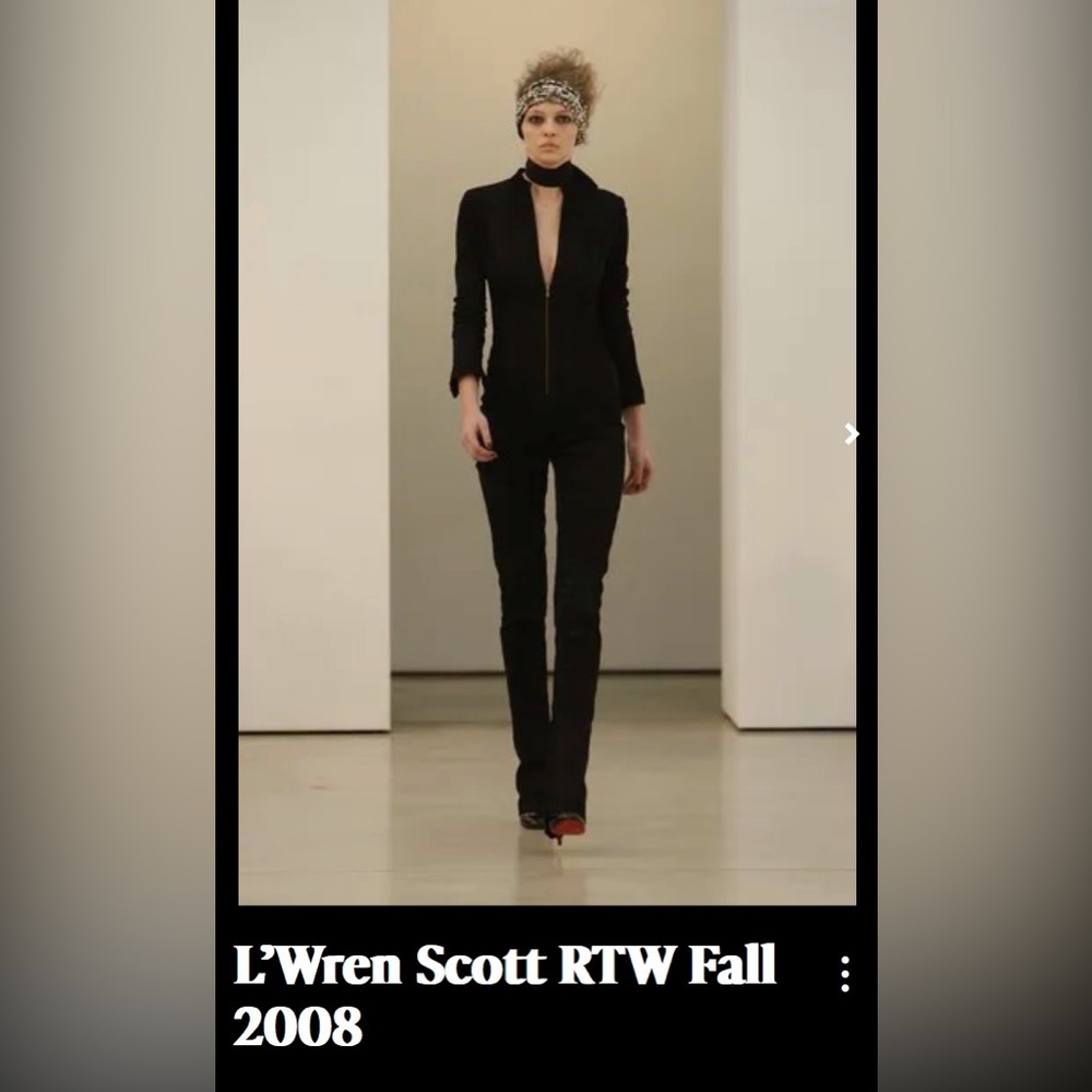 L’Wren Scott RTW fall 2008 Fleur-De-Lis black skinny jeans